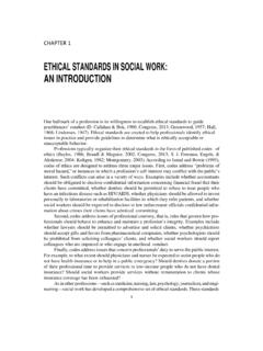 ETHICAL STANDARDS IN SOCIAL WORK: AN …