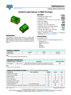 Ambient Light Sensor in 0805 Package - Vishay