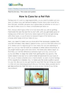 How to Care for a Pet Fish - K5 Learning