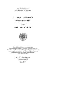 Public Records and Meetings Manual - Attorney General