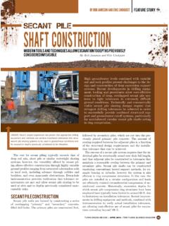 SECANT PILE SHAFT CONSTRUCTION - Malcolm …
