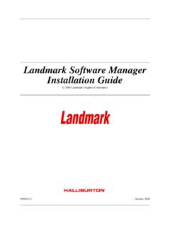 Landmark Software Manager Installation Guide - Halliburton