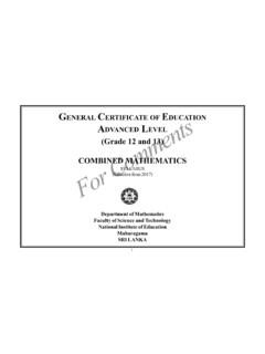 GENERAL CERTIFICATE OF EDUCATION ADVANCED LEVEL …