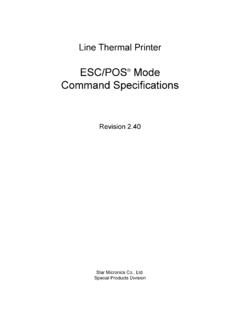 Line Thermal Printer ESC/POS Mode Command …