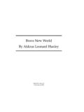 Brave New World By Aldous Leonard Huxley - IDPH
