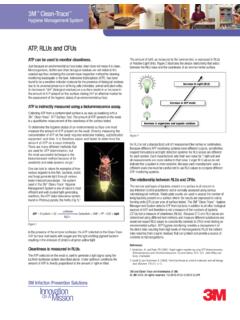 Clean Trace ATP RLUS and CFUs
