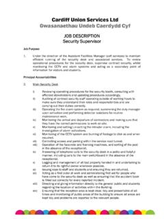 Security Supervisor - Job Description
