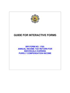 BIR Guide for Interactive Forms 1700