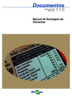 Manual de Rotulagem de Alimentos - Embrapa