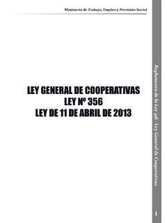 LEY GENERAL DE COOPERATIVAS LEY N&#186; 356 LEY DE 11 DE …