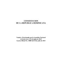 CONSTITUCION DE LA REPUBLICA DOMINICANA