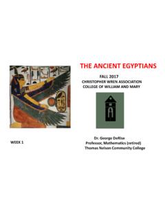 THE ANCIENT EGYPTIANS - wm.edu