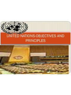 UNITED NATIONS-OBJECTIVES AND PRINCIPLES