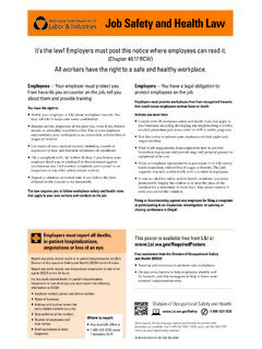 F416-081-909 Job Safety and Health Law Poster