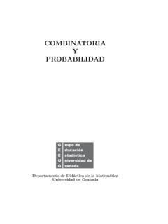 COMBINATORIA Y PROBABILIDAD - Universidad de Granada