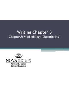 Writing Chapter 3 Chapter 3: Methodology