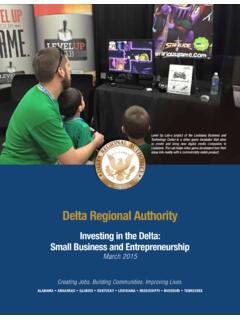 Investing in the Delta: Small Business and Entrepreneurship