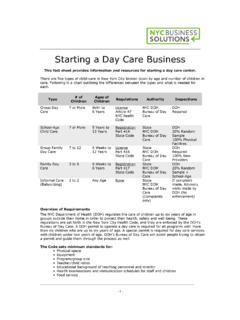 Starting a Day Care Business - City of New York