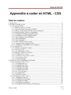 Apprendre &#224; coder en HTML - CSS