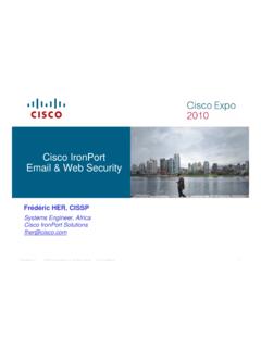 Cisco IronPort Email &amp; Web Security