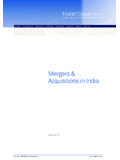 Mergers and Acquisitions - Nishith Desai