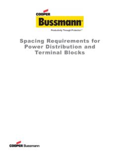 Spacing Requirements for Power Distribution and Terminal ...