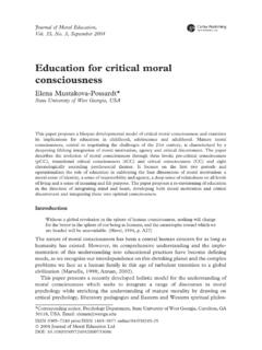 Education for critical moral consciousness - Abnl