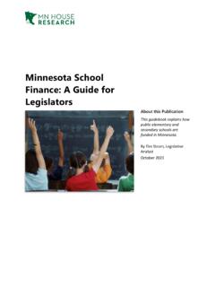 Minnesota School Finance: A Guide for Legislators