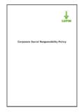 Corporate Social Responsibility Policy - Lupin