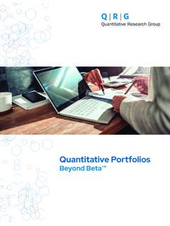 Quantitative Portfolios - Envestnet PMC
