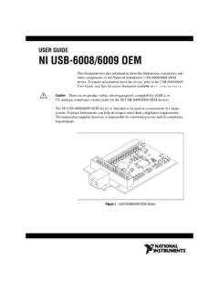 NI USB-6008/6009 OEM User Guide - National Instruments