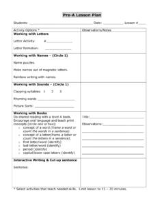 Pre-A Lesson Plan - Guided Reading 101