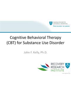 Cognitive Behavioral Therapy (CBT) for Substance Use …