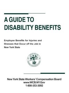A GUIDE TO DISABILITY BENEFITS - Government of New York