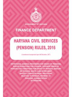 HARYANA CIVIL SERVICES {PENSION) RULES, 2016