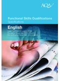 English Functional Skills Qualifications Specification ...