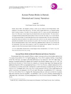16-Korean Picture Brides in Hawaii Historical and Literary ...