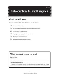 Student Introduction to small engines