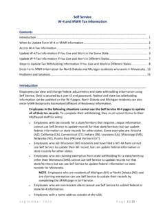 Self Service W-4 and MWR Tax Information - Minnesota