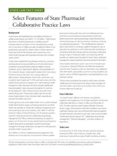 Select Features of State Pharmacist Collaborative Practice ...