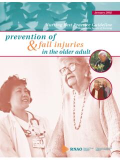 Shaping the future of Nursing prevention of fall …