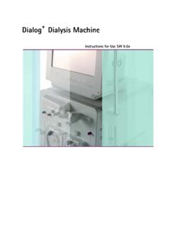 Dialog Dialysis Machine - B.Braun Medical O&#220;