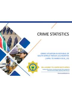 CRIME STATISTICS - SAPS