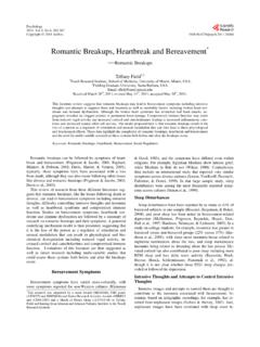 Romantic Breakups, Heartbreak and Bereavement Romantic ...