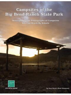 Campsites of the Big Bend Ranch State Park