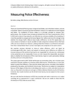 Measuring Police Effectiveness - University of Oxford