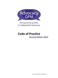 Code of Practice - qualityadvocacy.org.uk