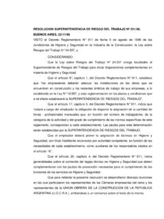 RESOLUCION SUPERINTENDENCIA DE RIESGO DEL TRABAJO …
