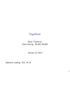 Ryan Tibshirani Data Mining: 36-462/36-662 January 22 2013