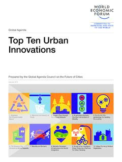 Top Ten Urban Innovations - World Economic Forum